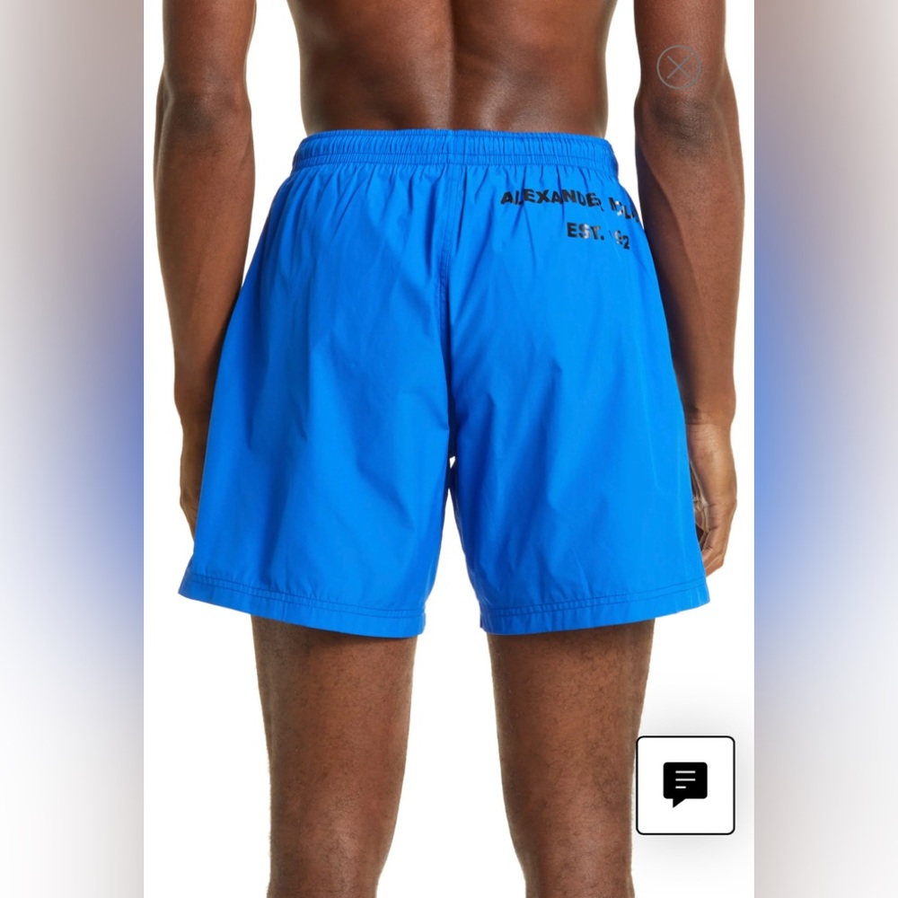 NWT Auth. Alexander MCQUEEN Graffiti Logo Swim Trunks Sz L ITALY - Picture 5 of 15